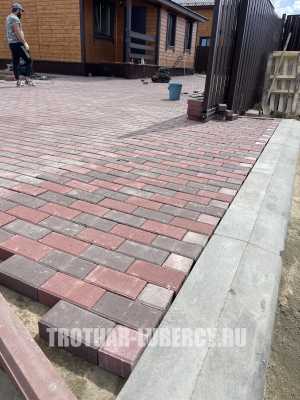 укладка тротуарной плитки брусчатка